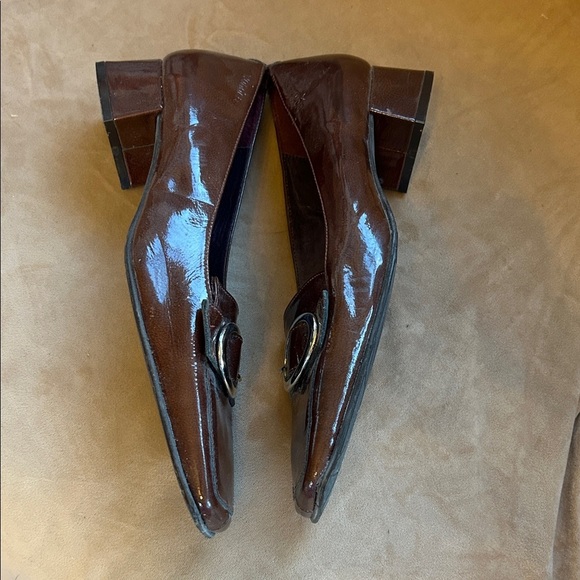 Brown Patent Leather Loafers - Picture 6 of 9